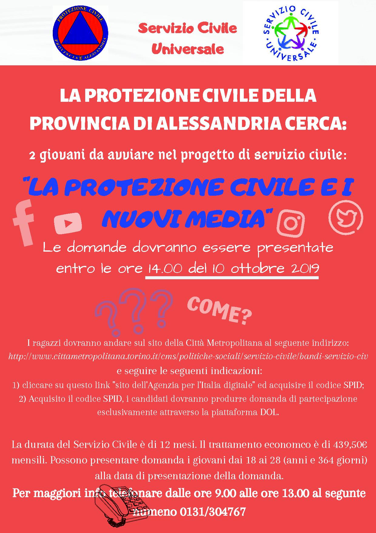 VOLANTINO SERVIZIO CIVILE 2019